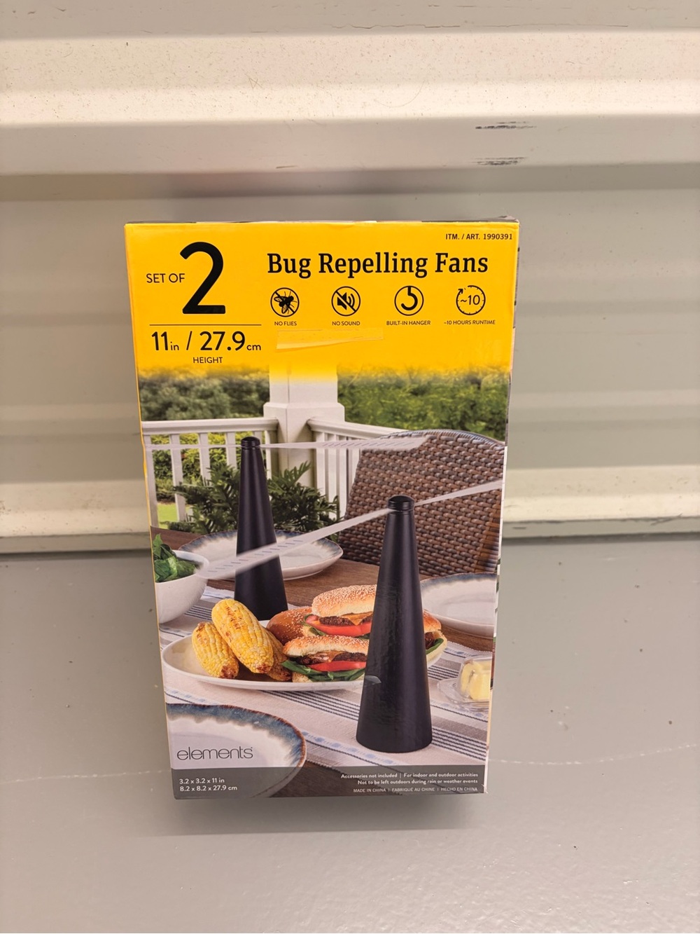 Element Black Tabletop Bug-Repelling Fans – Set of 2